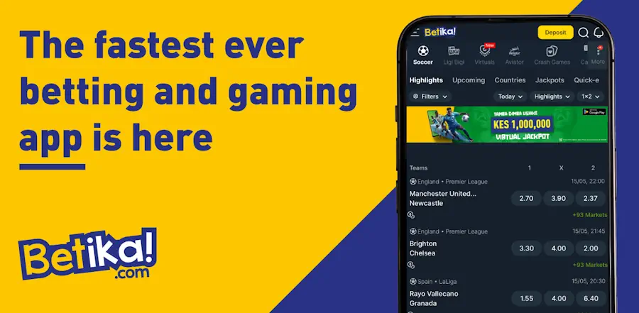 Betika Casino Mobile App Screenshot